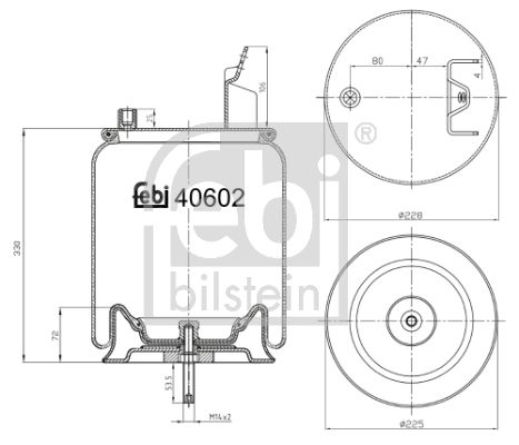 FEBI BILSTEIN Кожух пневматической рессоры 40602